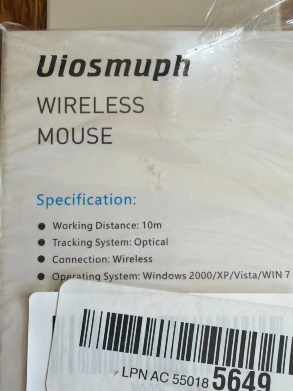 Uiosmuph G12 LED Wireless Mouse Widely Compatible NIB New